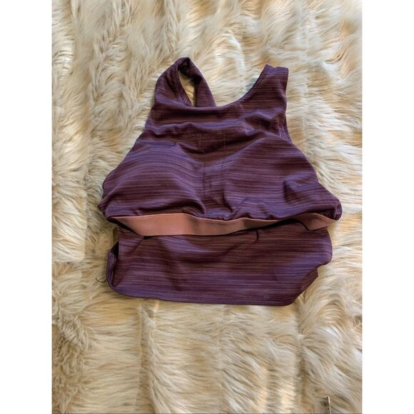 ATHLETA Conscious Space Dye Crop Bra Purple Medium - Picture 5 of 8